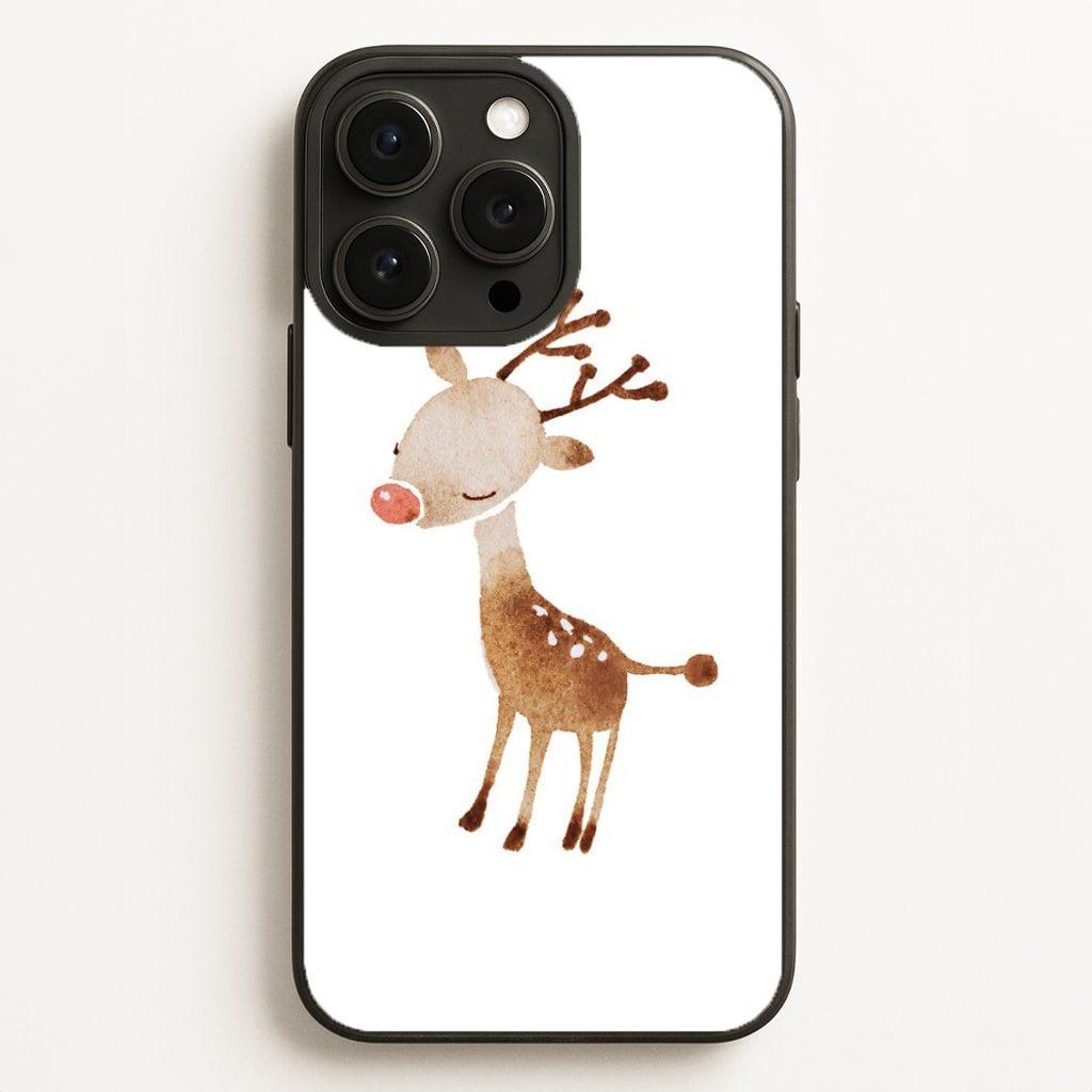 Watercolour Rudolph The Reindeer Phone Case