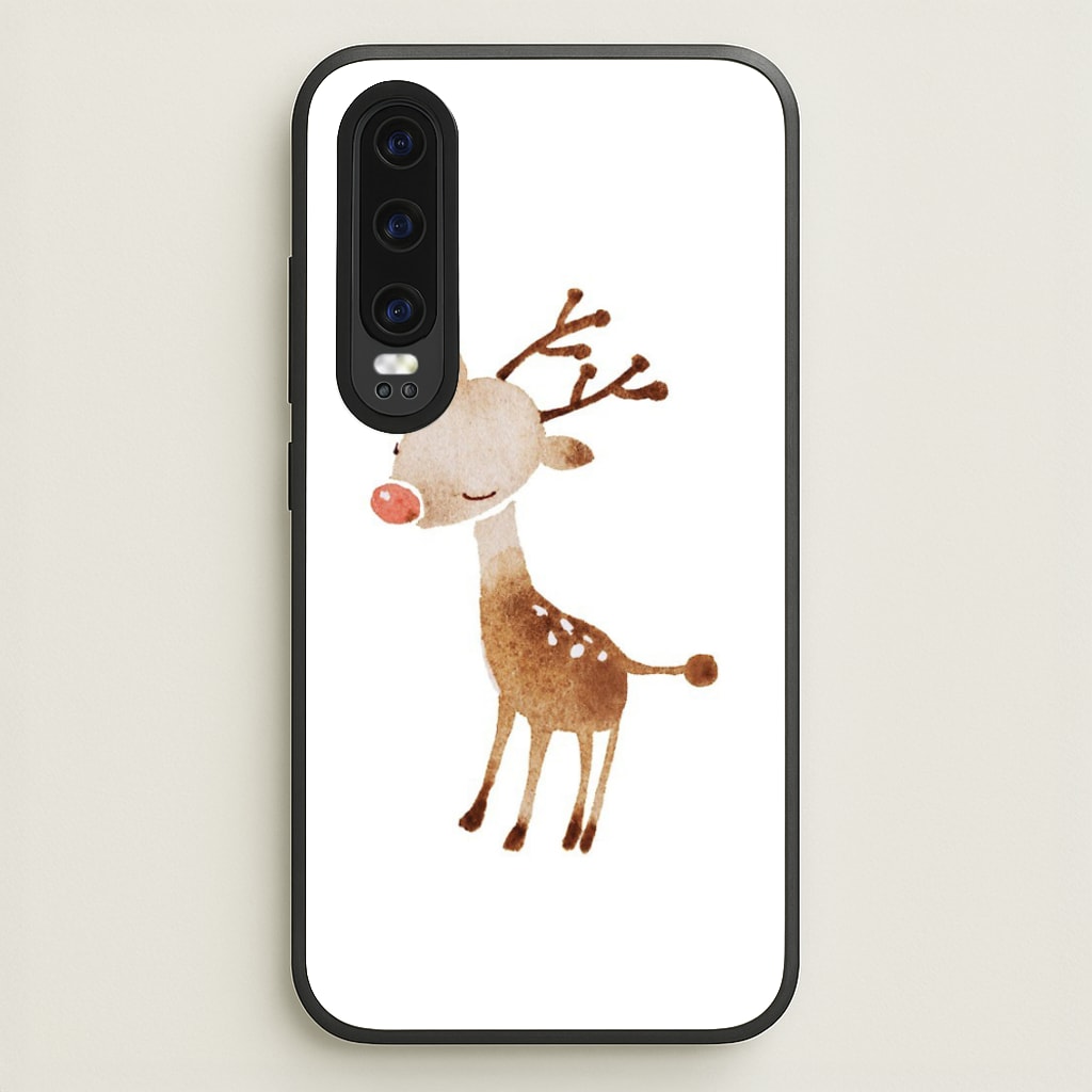 Watercolour Rudolph The Reindeer  -  Phone Case for Huawei P30