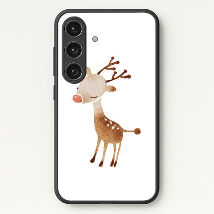 Watercolour Rudolph The Reindeer  -  Phone Case for Galaxy S24