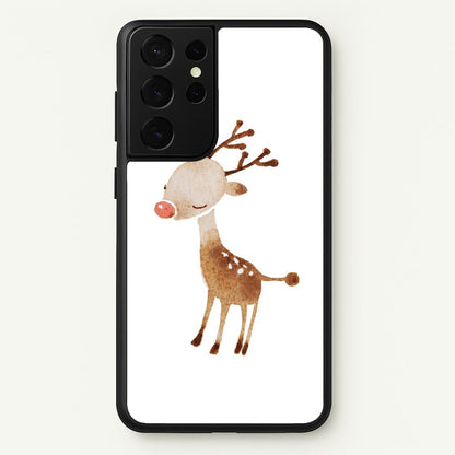 Watercolour Rudolph The Reindeer  -  Phone Case for Galaxy S21 Ultra