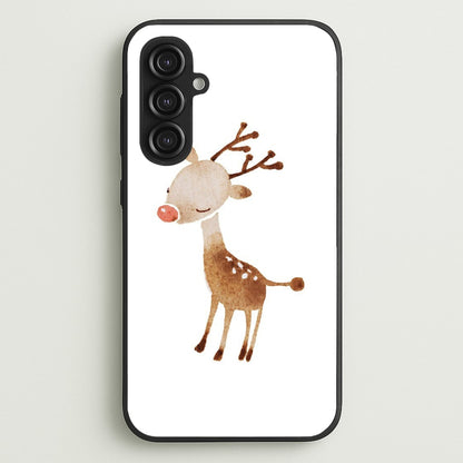 Watercolour Rudolph The Reindeer  -  Phone Case for Galaxy S23FE
