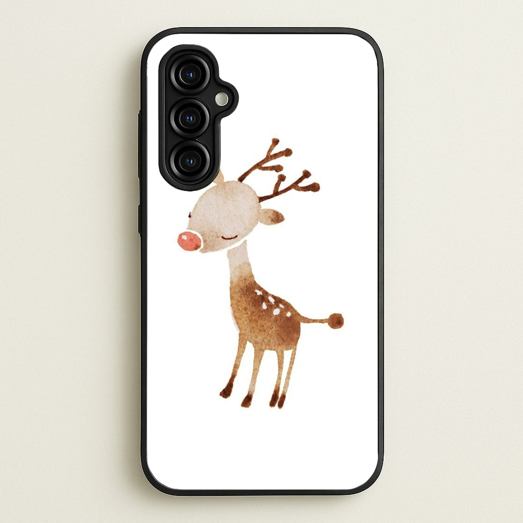 Watercolour Rudolph The Reindeer  -  Phone Case for Galaxy A54