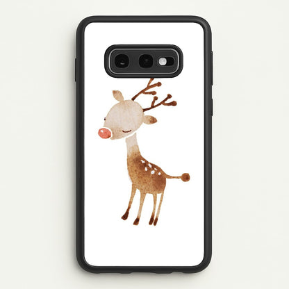 Watercolour Rudolph The Reindeer  -  Phone Case for Galaxy S10e