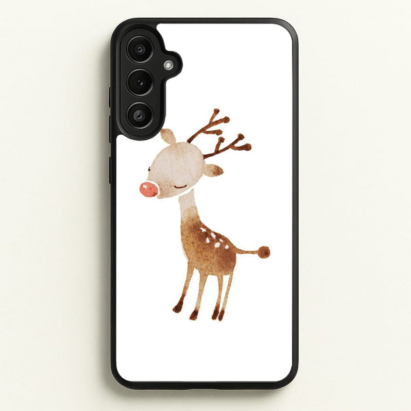 Watercolour Rudolph The Reindeer  -  Phone Case for Galaxy A34