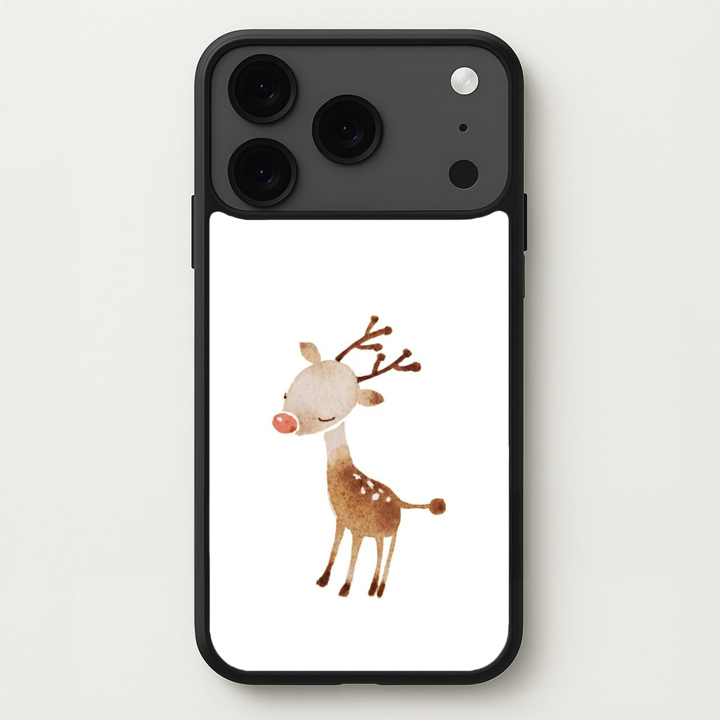 Watercolour Rudolph The Reindeer Phone Case for iPhone 17 Pro
