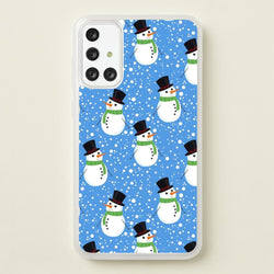 Blue Snowman Pattern  -  Phone Case for Galaxy A71