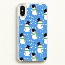 Blue Snowman Pattern  -  Phone Case for iPhone XS Max