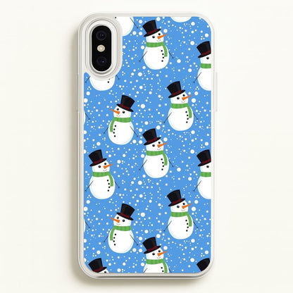 Blue Snowman Pattern  -  Phone Case for iPhone XS Max