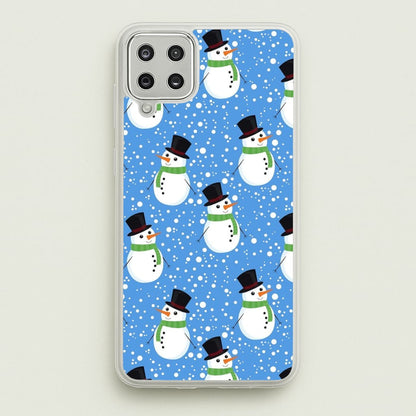 Blue Snowman Pattern  -  Phone Case for Galaxy A12