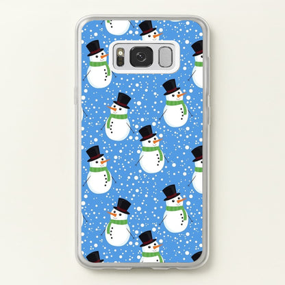 Blue Snowman Pattern  -  Phone Case for Galaxy S8