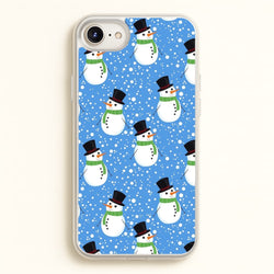 Blue Snowman Pattern  -  Phone Case for iPhone 6 / 7 / 8 / SE