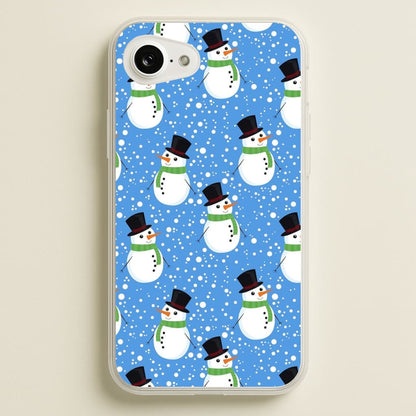 Blue Snowman Pattern  -  Phone Case for iPhone 16e