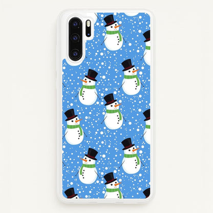 Blue Snowman Pattern  -  Phone Case for Huawei P30 Pro