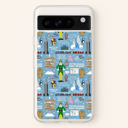 Blue Buddy The Elf Pattern  - Elf Phone Case for Google Pixel 8 Pro