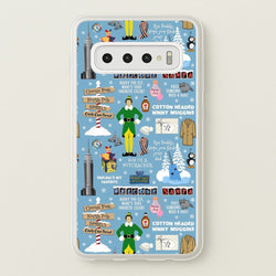 Blue Buddy The Elf Pattern  - Elf Phone Case for Galaxy S10 Plus