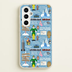 Blue Buddy The Elf Pattern  - Elf Phone Case for Galaxy A54