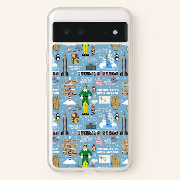 Blue Buddy The Elf Pattern  - Elf Phone Case for Google Pixel 6