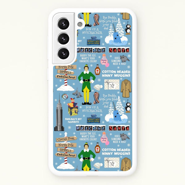 Blue Buddy The Elf Pattern  - Elf Phone Case for Galaxy S22 Plus