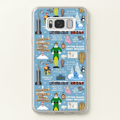 Blue Buddy The Elf Pattern  - Elf Phone Case for Galaxy S8 Plus