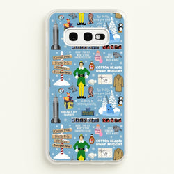 Blue Buddy The Elf Pattern  - Elf Phone Case for Galaxy S10e