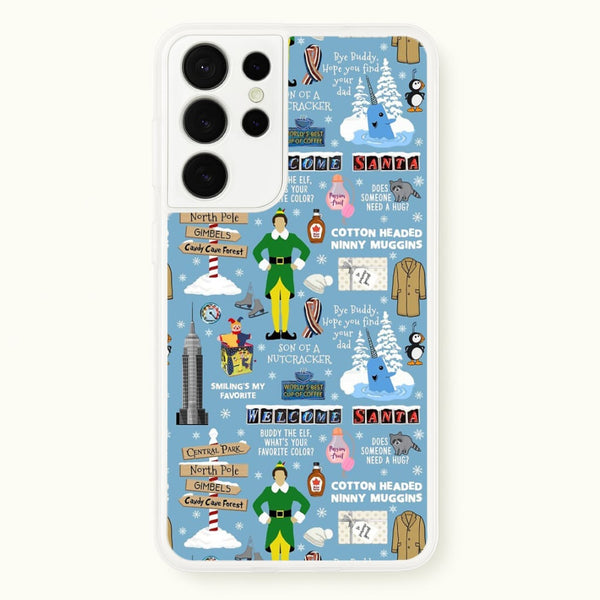Blue Buddy The Elf Pattern  - Elf Phone Case for Galaxy S21 Ultra