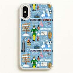 Blue Buddy The Elf Pattern  - Elf Phone Case for iPhone XS Max