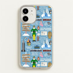 Blue Buddy The Elf Pattern  - Elf Phone Case for iPhone 12 / 12 Pro