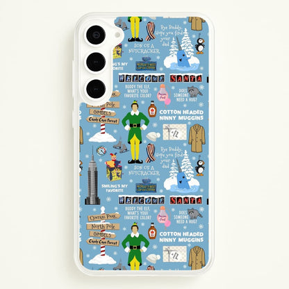 Blue Buddy The Elf Pattern  - Elf Phone Case for Galaxy S23 Plus