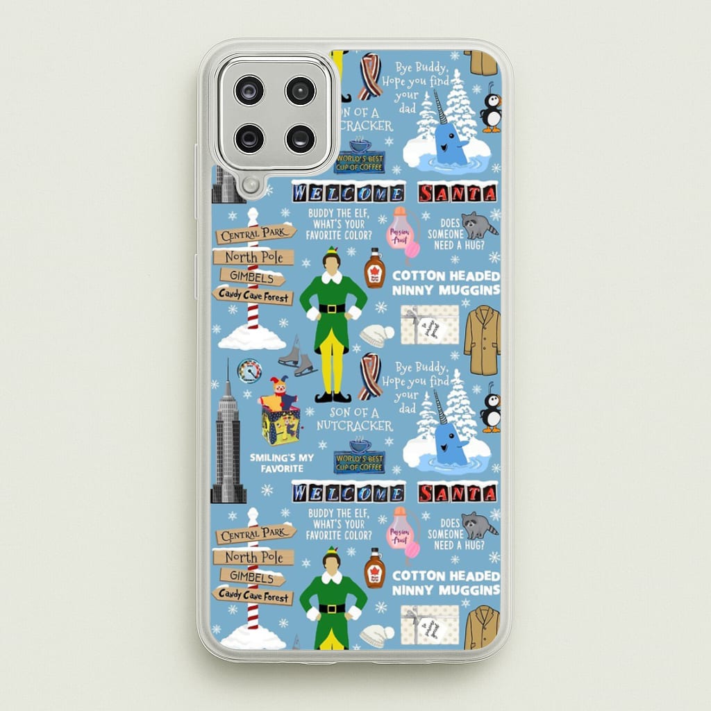 Blue Buddy The Elf Pattern  - Elf Phone Case for Galaxy A12