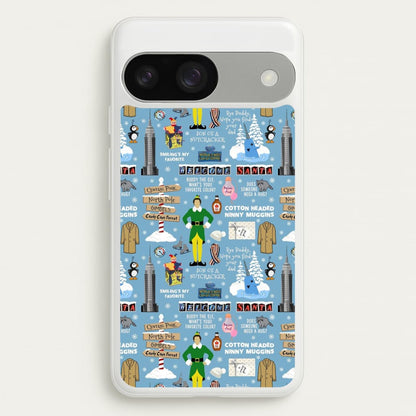 Blue Buddy The Elf Pattern  - Elf Phone Case for Google Pixel 9 / 9 Pro