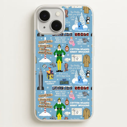 Blue Buddy The Elf Pattern  - Elf Phone Case for iPhone 13 Mini