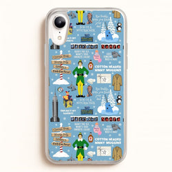 Blue Buddy The Elf Pattern  - Elf Phone Case for iPhone XR