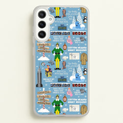 Blue Buddy The Elf Pattern  - Elf Phone Case for Galaxy A34