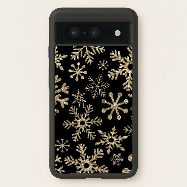 Gold Snowflake Pattern  -  Phone Case for Google Pixel 8