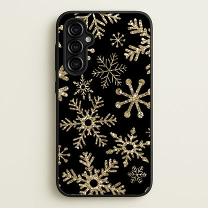 Gold Snowflake Pattern  -  Phone Case for Galaxy A54