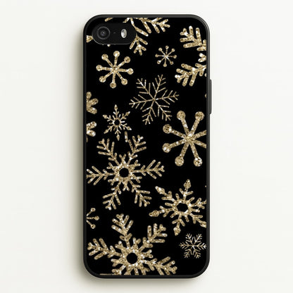 Gold Snowflake Pattern  -  Phone Case for iPhone 5 / 5s / SE 2016