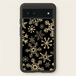 Gold Snowflake Pattern  -  Phone Case for Google Pixel 7a