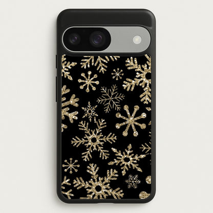 Gold Snowflake Pattern  -  Phone Case for Google Pixel 9 / 9 Pro