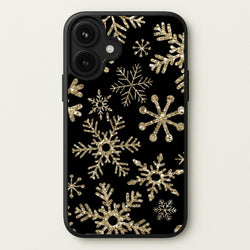 Gold Snowflake Pattern Phone Case for iPhone 17