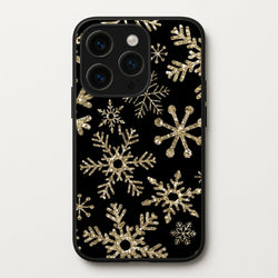 Gold Snowflake Pattern  -  Phone Case for iPhone 14 Pro Max