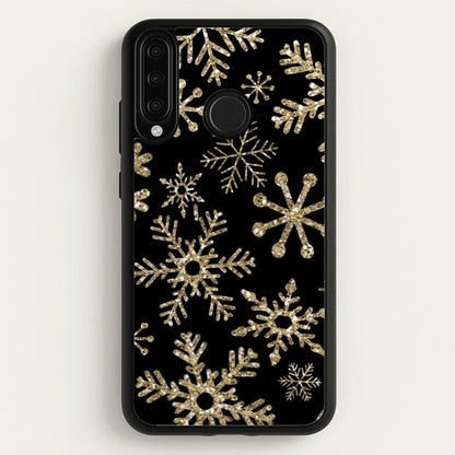Gold Snowflake Pattern  -  Phone Case for Huawei P30 Lite