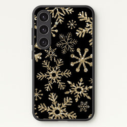 Gold Snowflake Pattern  -  Phone Case for Galaxy S24 Plus