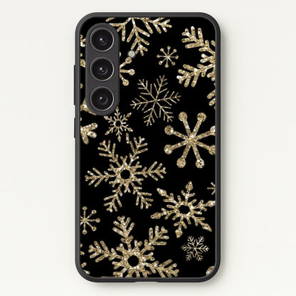 Gold Snowflake Pattern  -  Phone Case for Galaxy S24FE