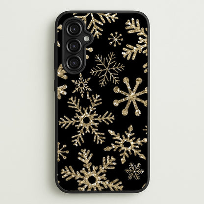 Gold Snowflake Pattern  -  Phone Case for Galaxy A14
