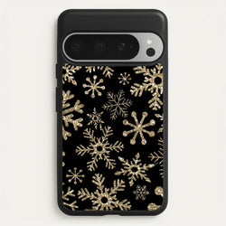 Gold Snowflake Pattern  -  Phone Case for Google Pixel 9 Pro XL
