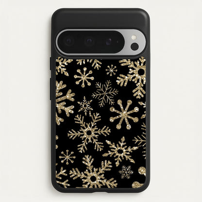 Gold Snowflake Pattern  -  Phone Case for Google Pixel 9 Pro XL