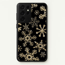 Gold Snowflake Pattern  -  Phone Case for Galaxy S21 Ultra