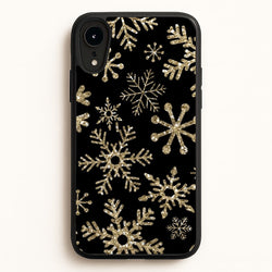 Gold Snowflake Pattern  -  Phone Case for iPhone XR