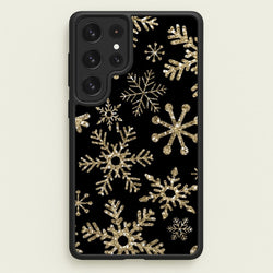 Gold Snowflake Pattern  -  Phone Case for Galaxy S23 Ultra
