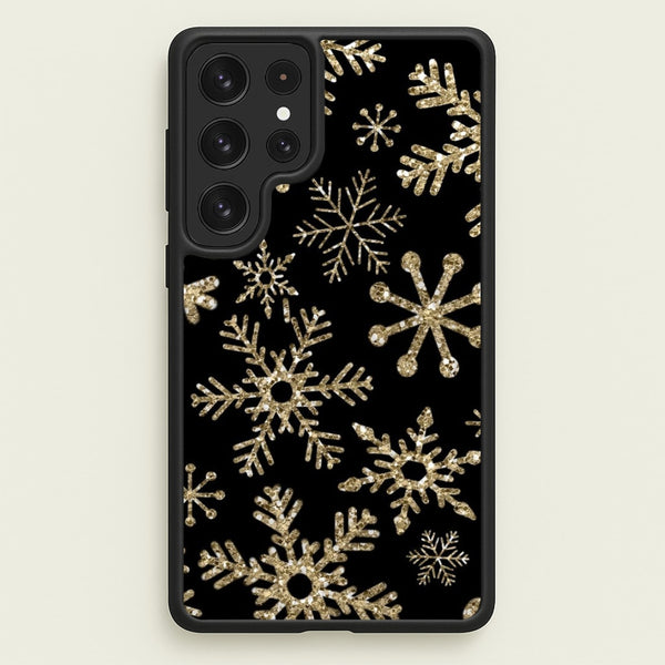 Gold Snowflake Pattern  -  Phone Case for Galaxy S23 Ultra